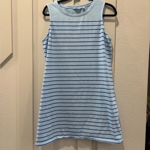 Vineyard Vine Blue stripe sleeveless dress large